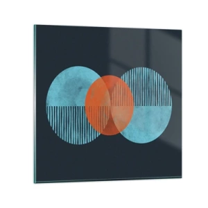 Quadro su vetro - Composizione simmetrica - 70x70 cm