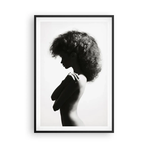 Poster in cornice nera - Come un fiore su un gambo snello - 61x91 cm