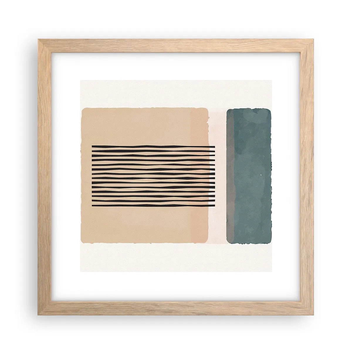 Poster in cornice rovere chiaro - Tutto a posto - 30x30 cm