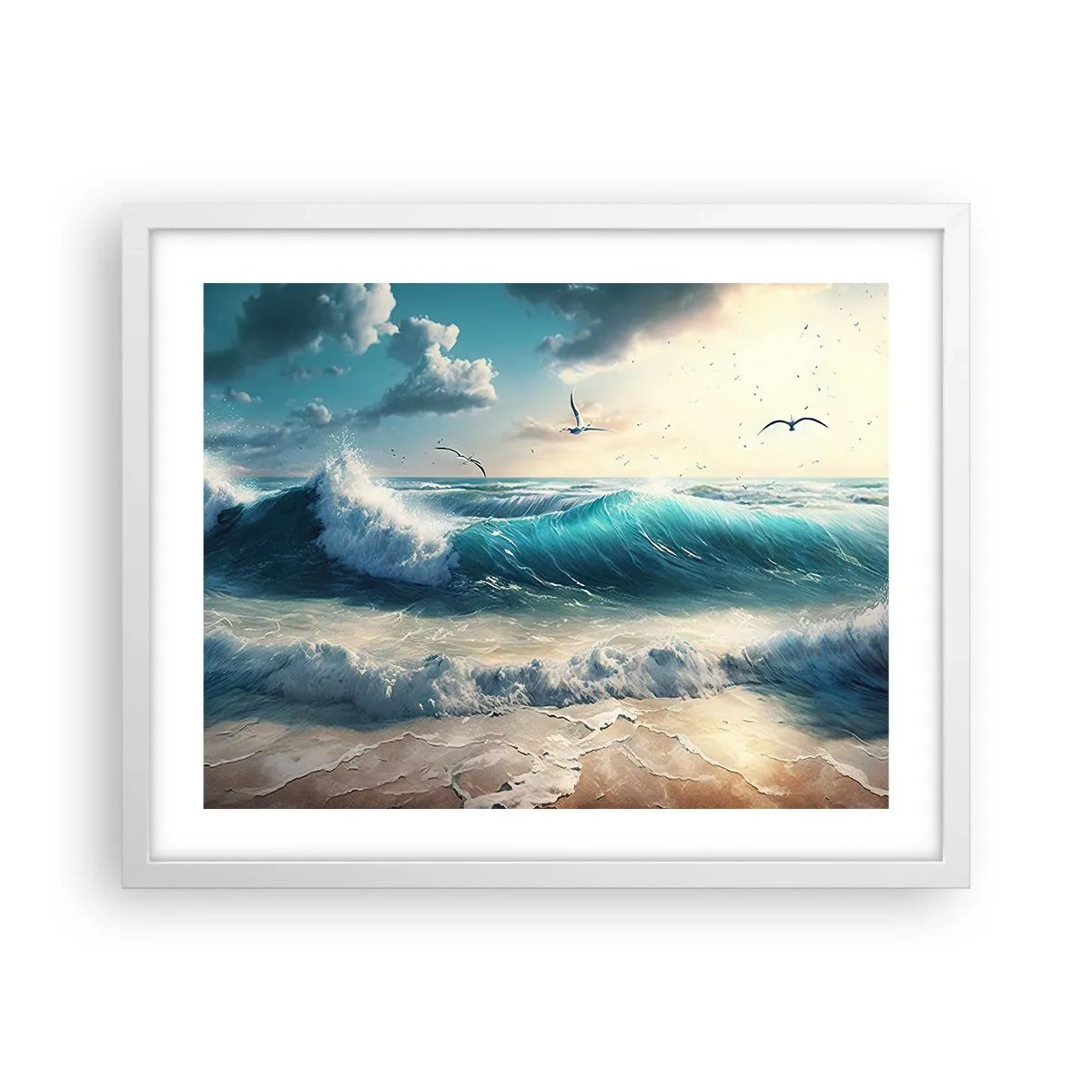 Poster in cornice bianca - Mormora solo per te - 50x40 cm