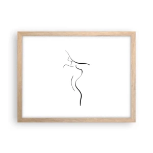 Poster in cornice rovere chiaro - Inafferrabile come un'onda - 40x30 cm