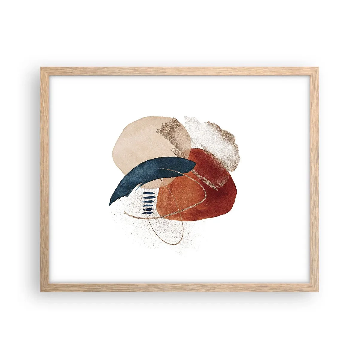 Poster in cornice rovere chiaro - Composizione ovale - 50x40 cm