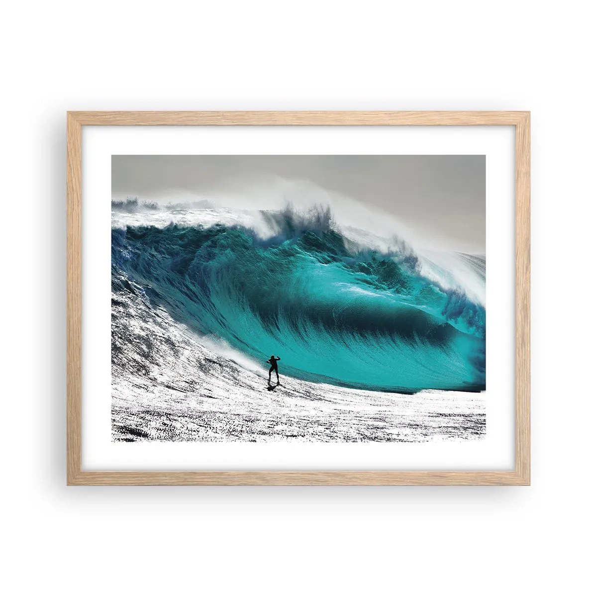 Poster in cornice rovere chiaro - Sfida accettata - 50x40 cm