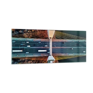 Quadro su vetro - Oltre il fiume, oltre il bosco - 100x40 cm