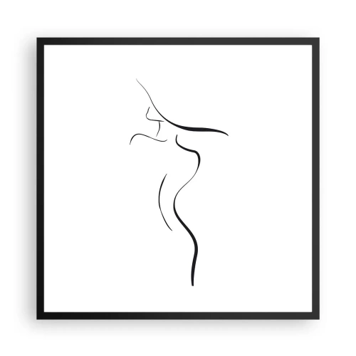 Poster in cornice nera - Inafferrabile come un'onda - 60x60 cm