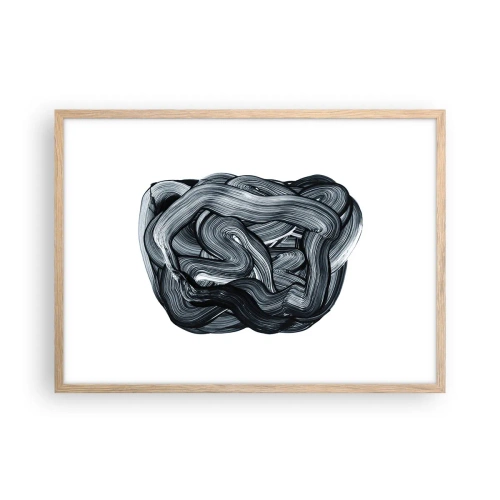 Poster in cornice rovere chiaro - Non è così semplice - 70x50 cm