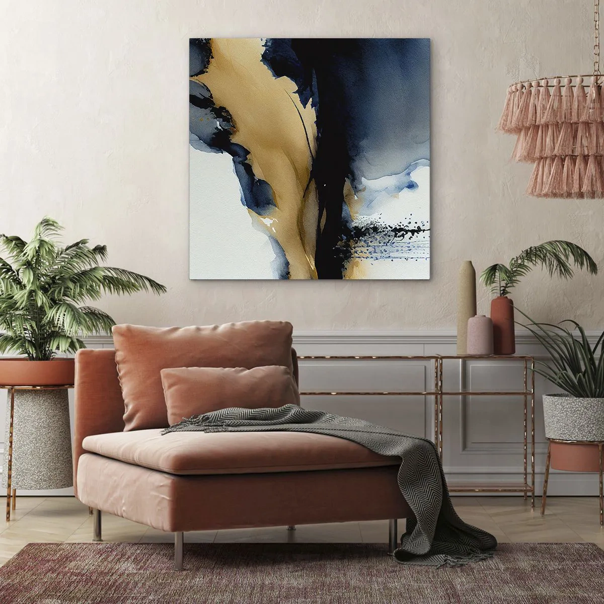 Quadro su tela - Stampe su Tela - Dietro la cortina - 70x70 cm