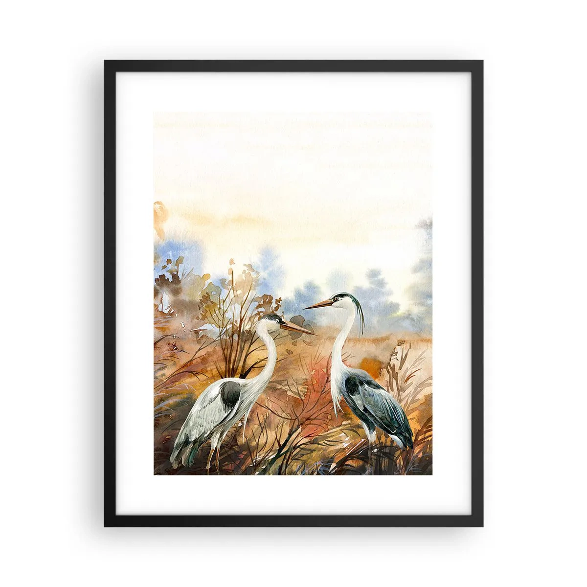 Poster in cornice nera - Dove in autunno? - 40x50 cm