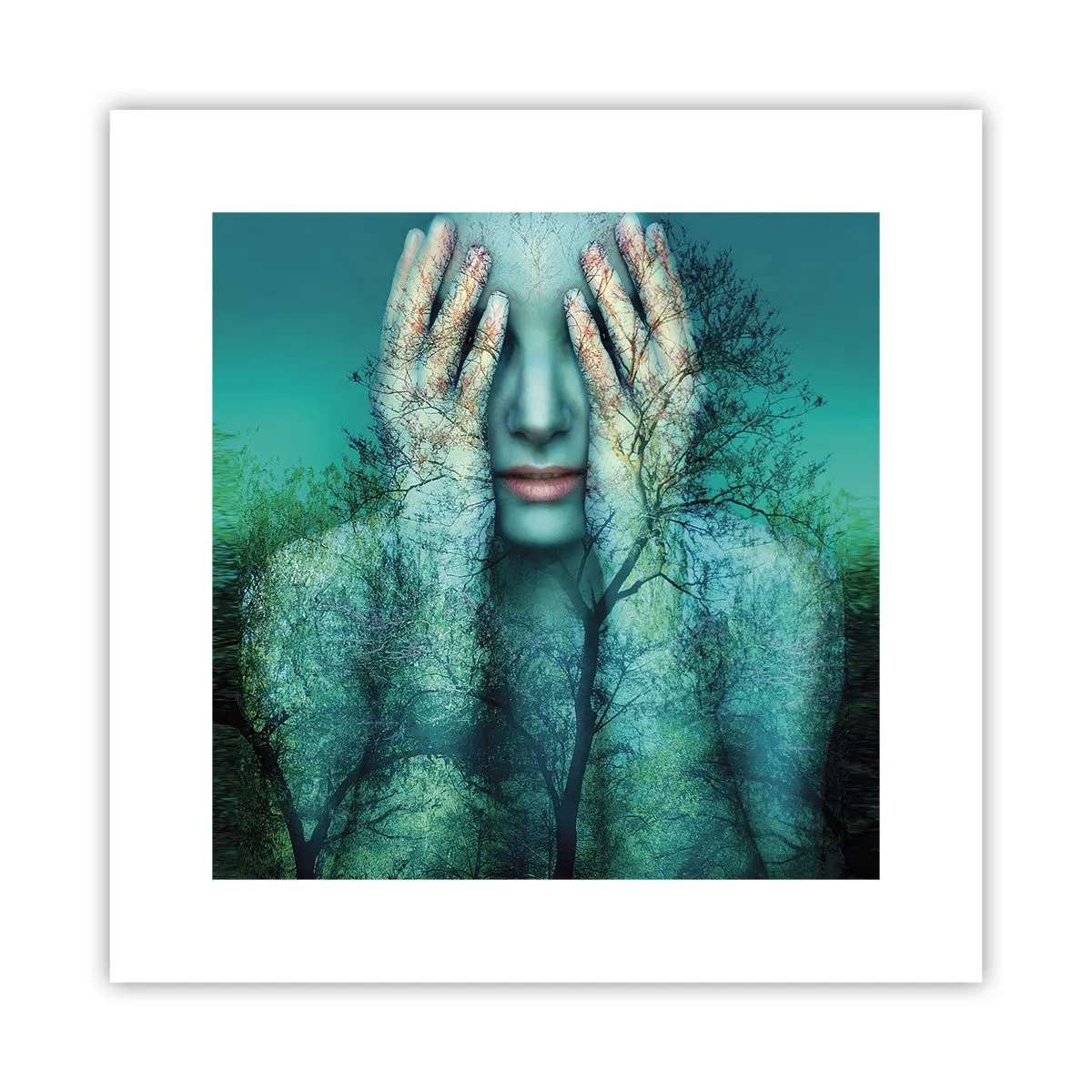 Poster - Immersa nel blu - 30x30 cm