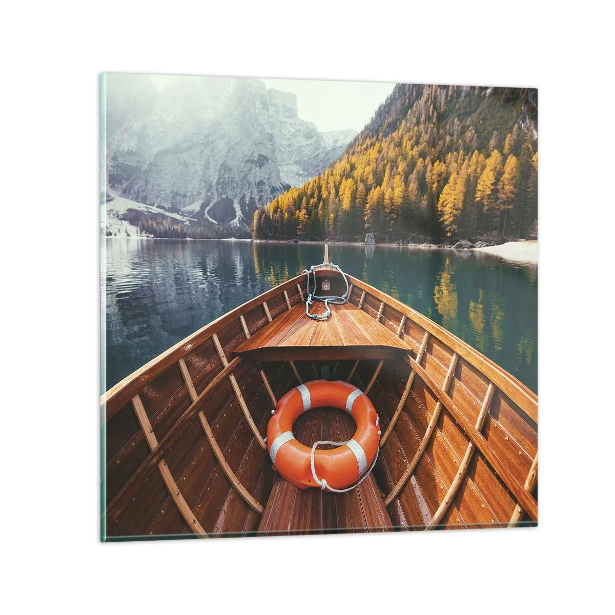 Quadro su vetro - Gita sui monti - 70x70 cm