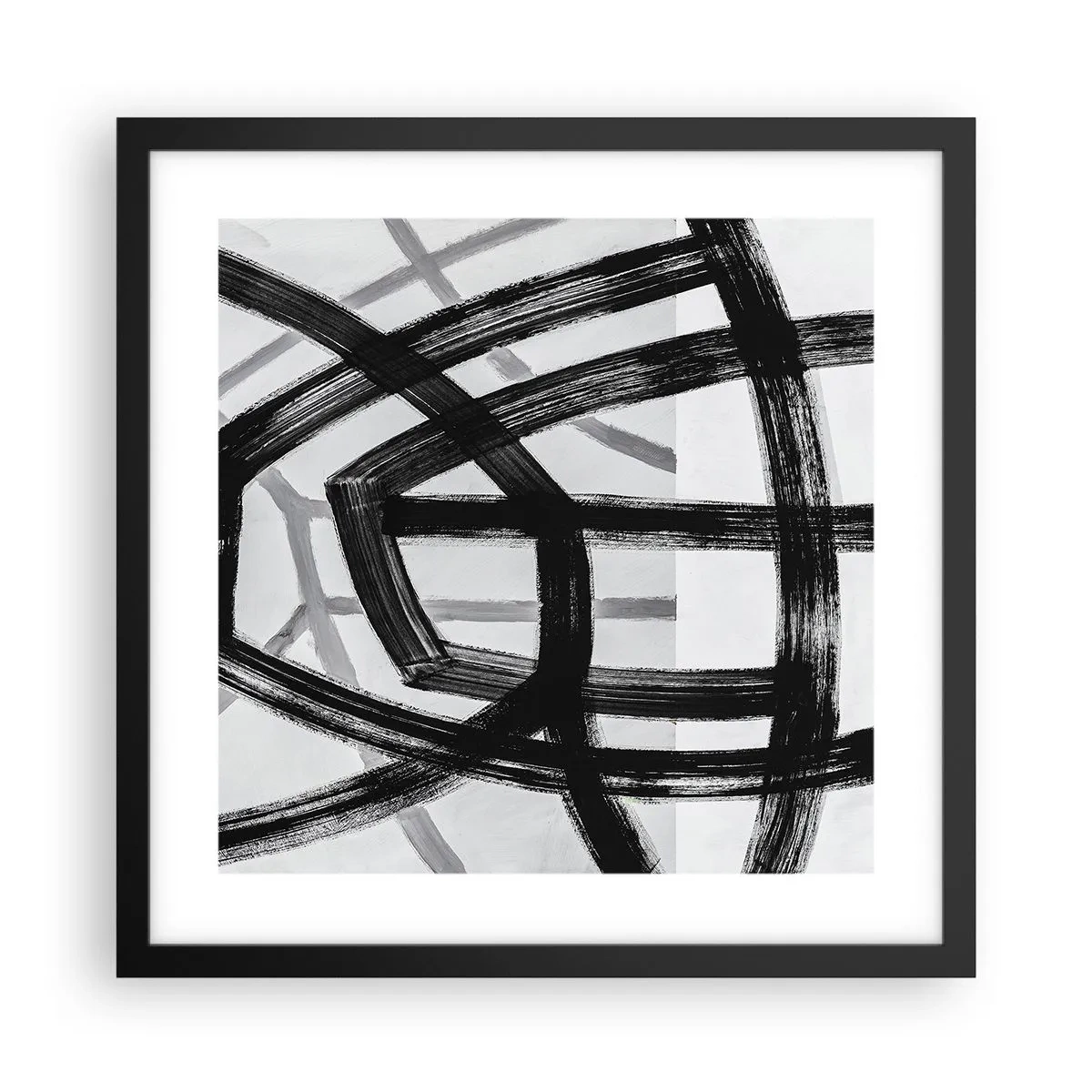 Poster in cornice nera - Costruendo la profondità - 40x40 cm