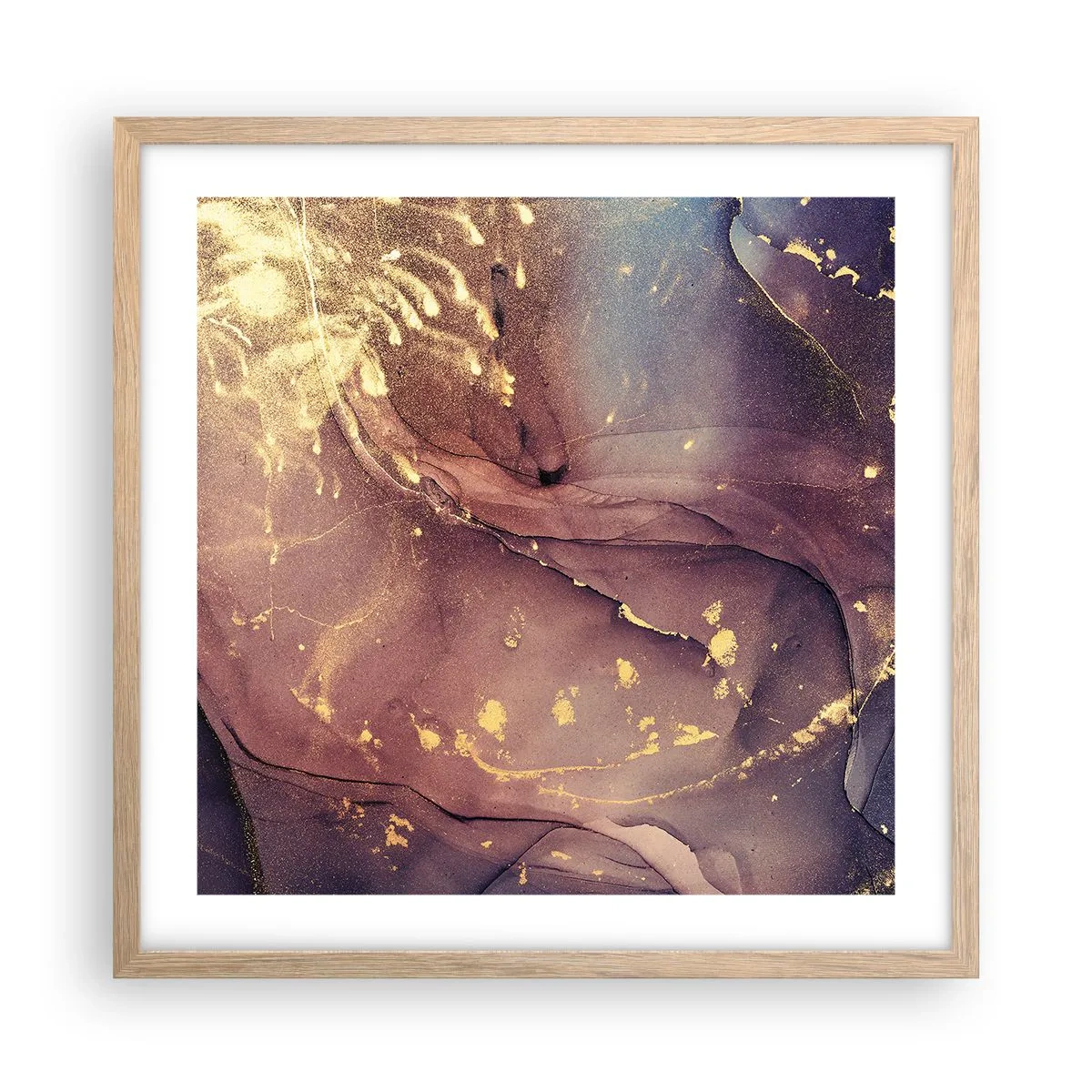 Poster in cornice rovere chiaro - Materia e spirito - 50x50 cm