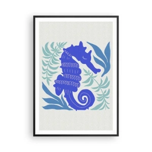 Poster in cornice nera - Sul prato marino - 70x100 cm