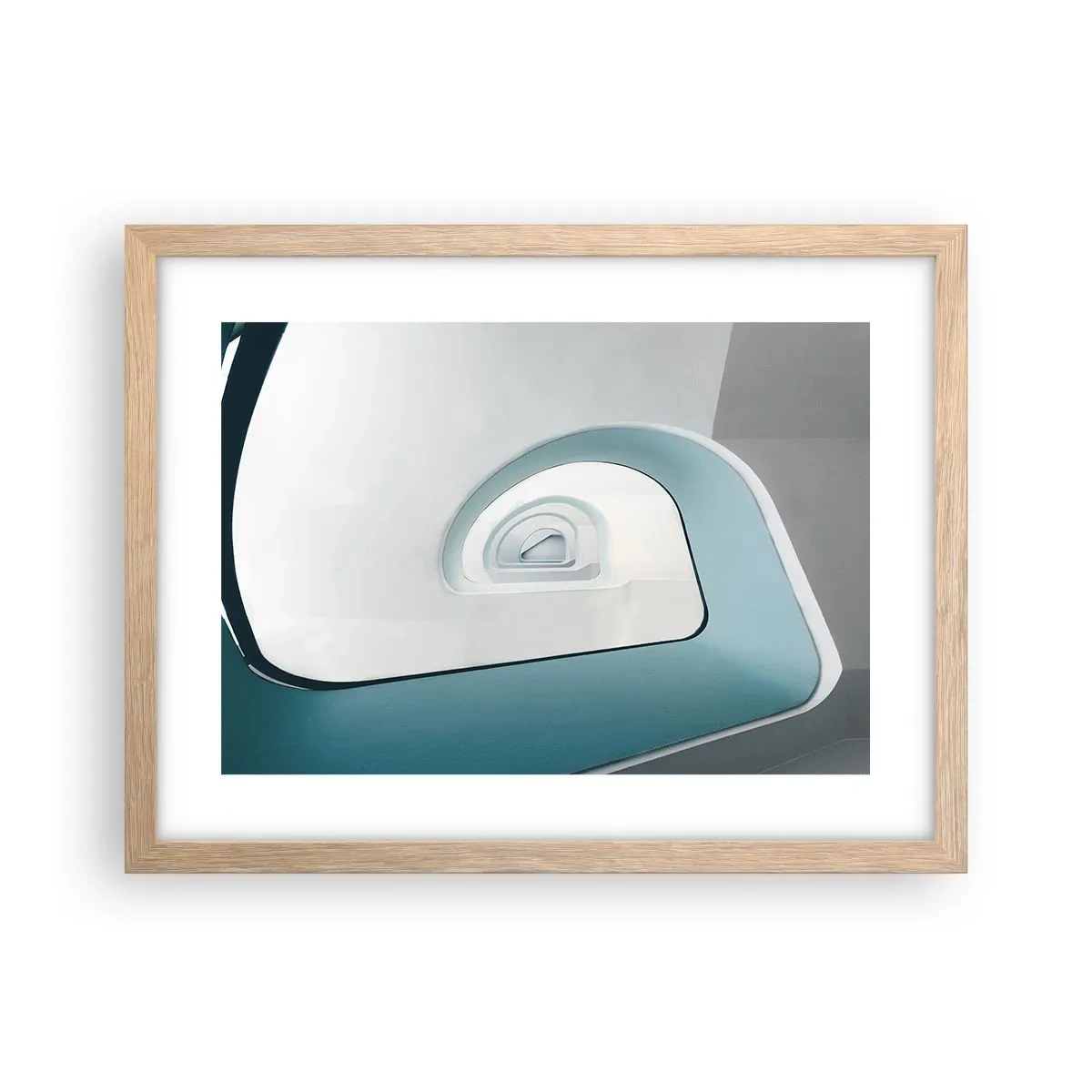 Poster in cornice rovere chiaro - Blu fino in fondo - 40x30 cm