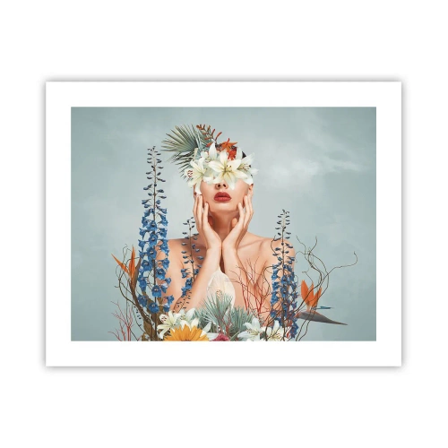 Poster - Donna - fiore - 50x40 cm