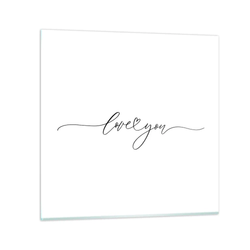 Quadro su vetro - Bianco e nero - 30x30 cm