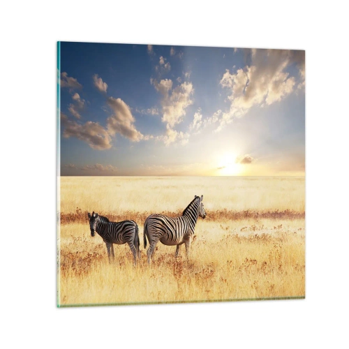 Quadro su vetro - Allontanati, non disturbare - 70x70 cm