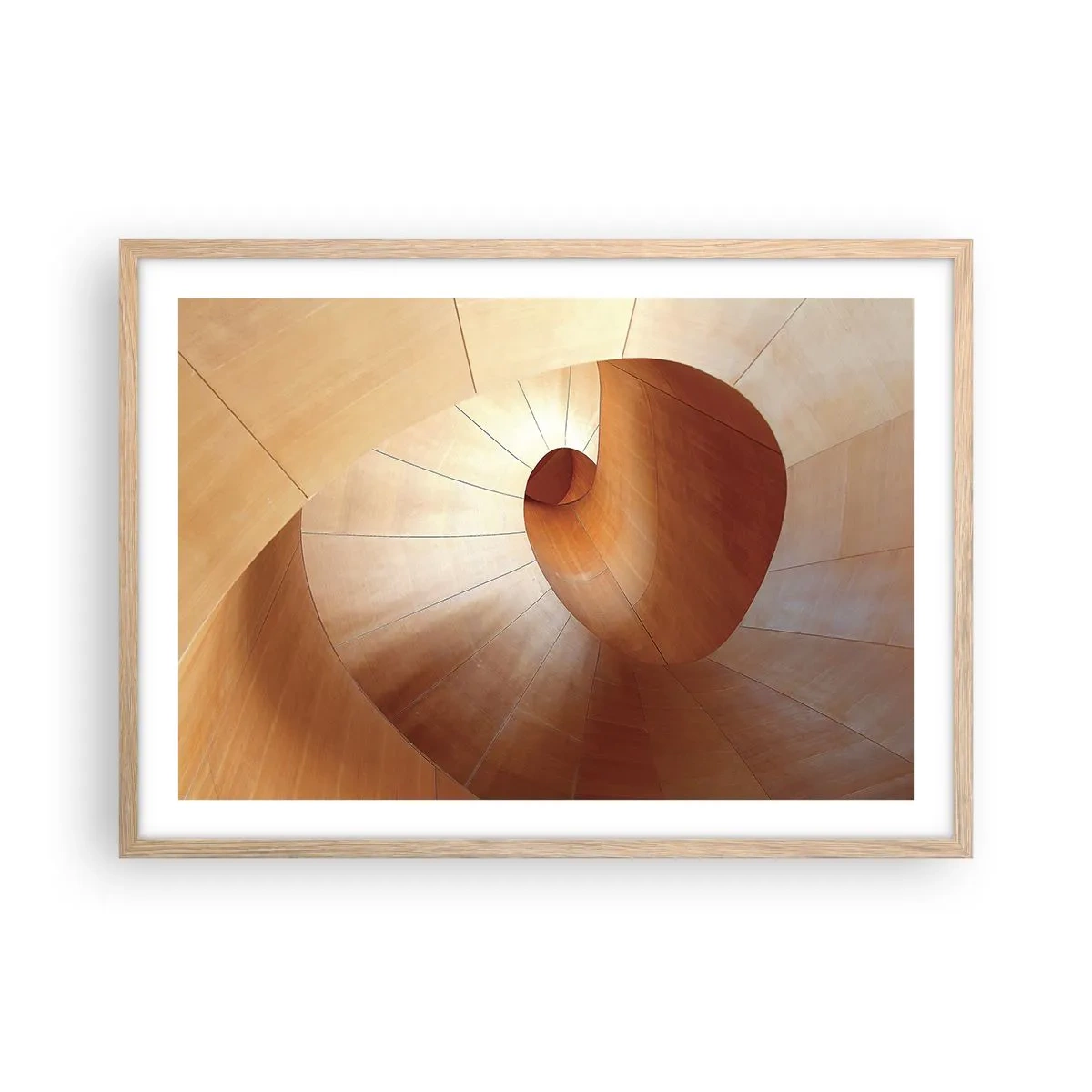 Poster in cornice rovere chiaro - Serpentina architettonica - 70x50 cm