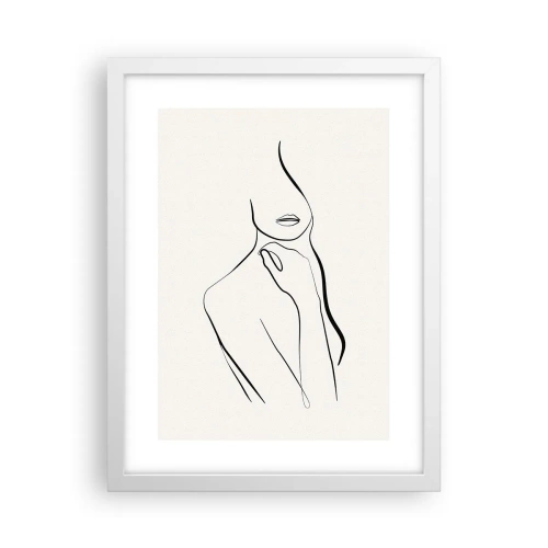 Poster in cornice bianca - Onda di malinconia - 30x40 cm