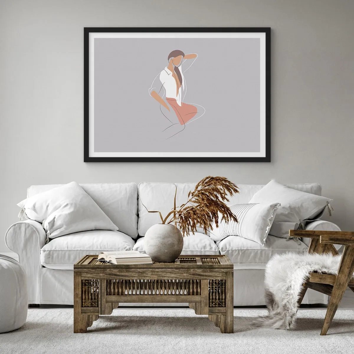 Poster in cornice nera - Profilo di bellezza - 40x30 cm
