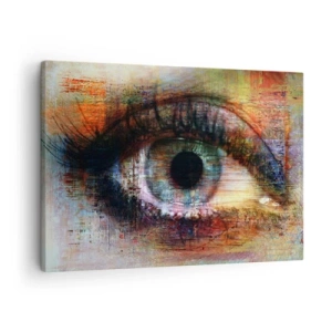 Quadro su tela - Stampe su Tela - Occhio artistico nell'astrazione multicolore - 70x50cm - Si può vedere l'anima - Decorazione murale moderna per soggiorno e camera da letto ARTTOR