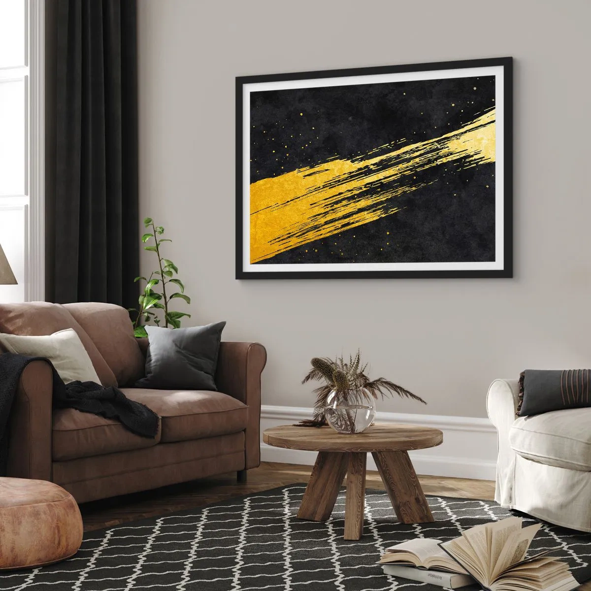 Poster in cornice nera - Salto nell'iperspazio - 91x61 cm