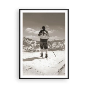 Poster in cornice nera - E i monti sono immutabili - 70x100 cm