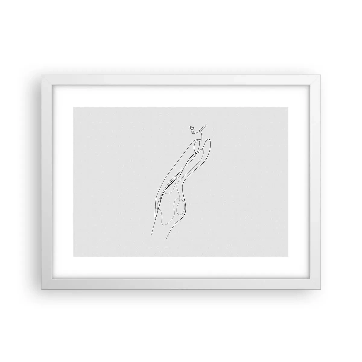 Poster in cornice bianca - Appena una promessa - 40x30 cm