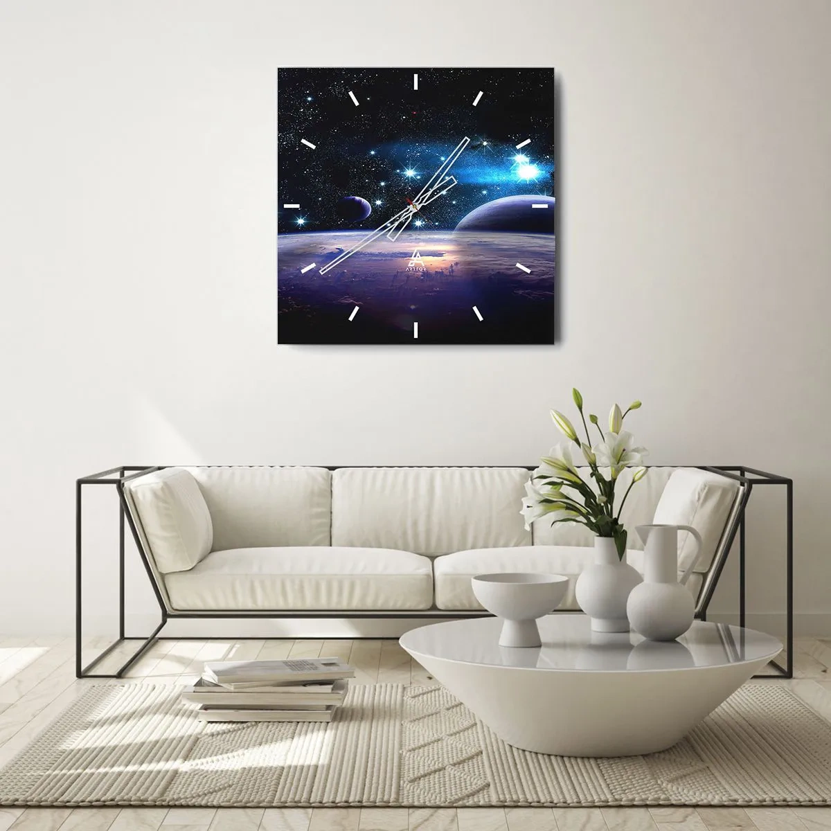 Orologio da parete - Orologio in Vetro - Sempre da soli? - 40x40 cm