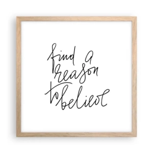 Poster in cornice rovere chiaro - è possibile - 40x40 cm