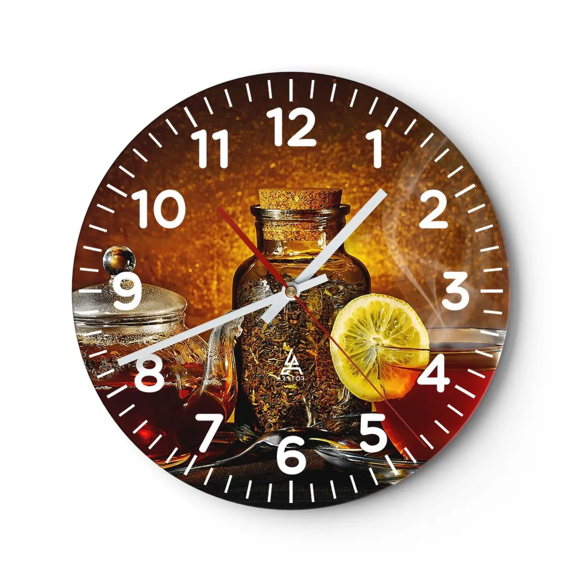 Orologio da parete - Orologio in Vetro - Nello stile dei maestri olandesi - 30x30 cm
