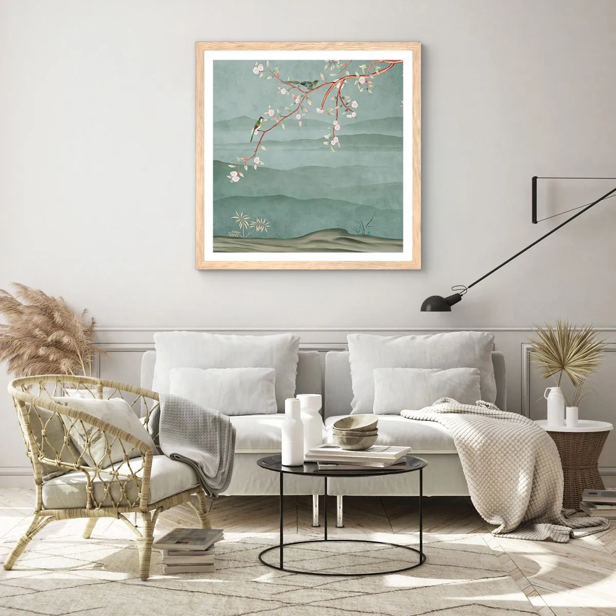 Poster in cornice rovere chiaro - Eccoti primavera - 50x50 cm