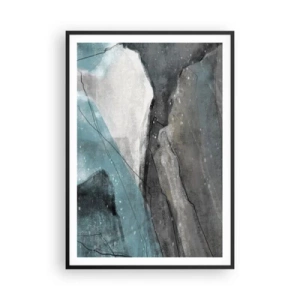 Poster in cornice nera - Astrazione: rocce e ghiaccio - 70x100 cm