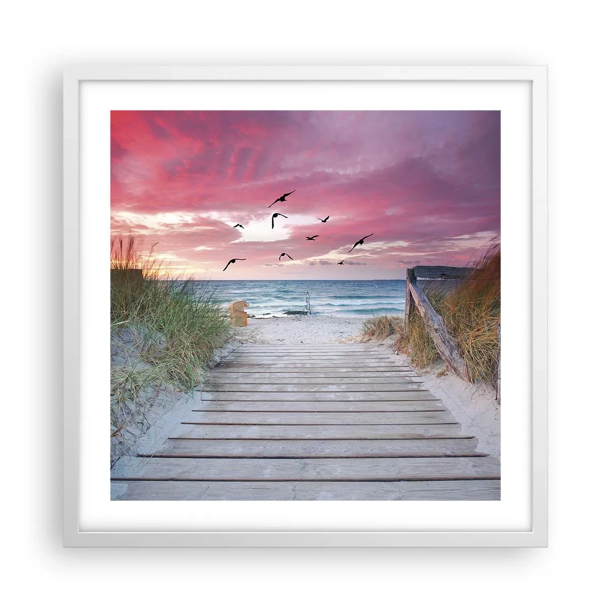 Poster in cornice bianca - Impressioni baltiche - 50x50 cm