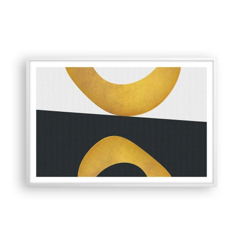 Poster in cornice bianca - Iniziamo dall'oro - 91x61 cm