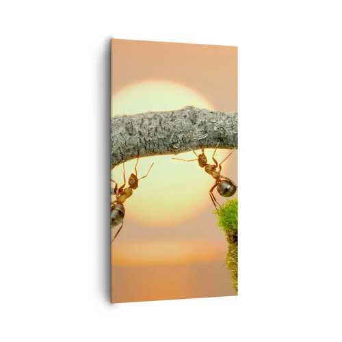 Quadro su tela - Stampe su Tela - Gioioso lavoro comune - 65x120 cm