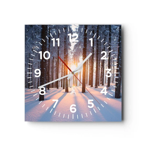 Orologio da parete - Orologio in Vetro - Decisamente nero su bianco - 40x40 cm