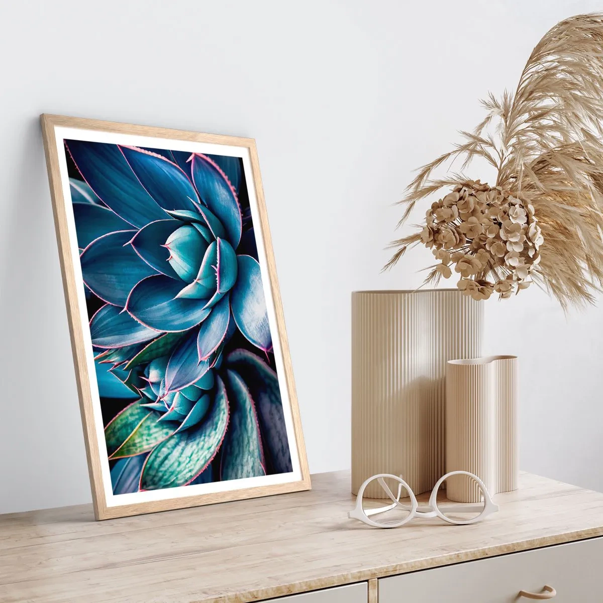 Poster in cornice rovere chiaro - Forza vitale - 30x40 cm