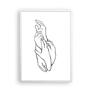 Poster in cornice bianca - Il tocco buono - 50x70 cm