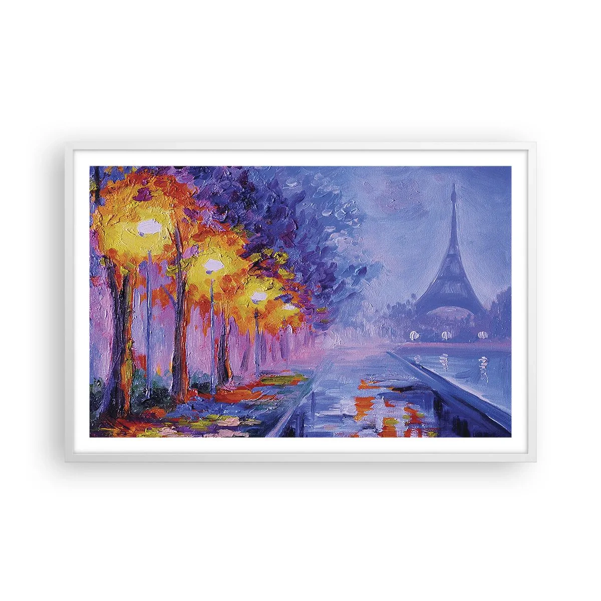 Poster in cornice bianca - Passeggiata da sogno - 91x61 cm