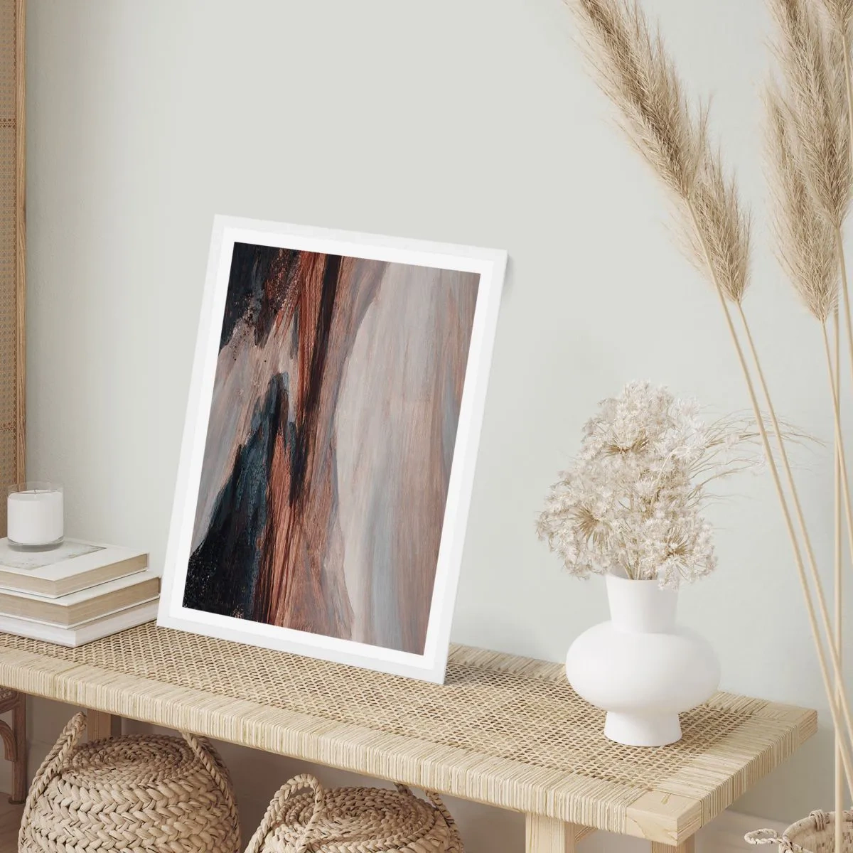 Poster in cornice bianca - Valle tranquilla - 70x100 cm