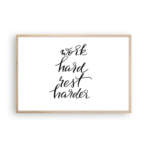 Poster in cornice rovere chiaro - L'equilibrio della vita - 91x61 cm