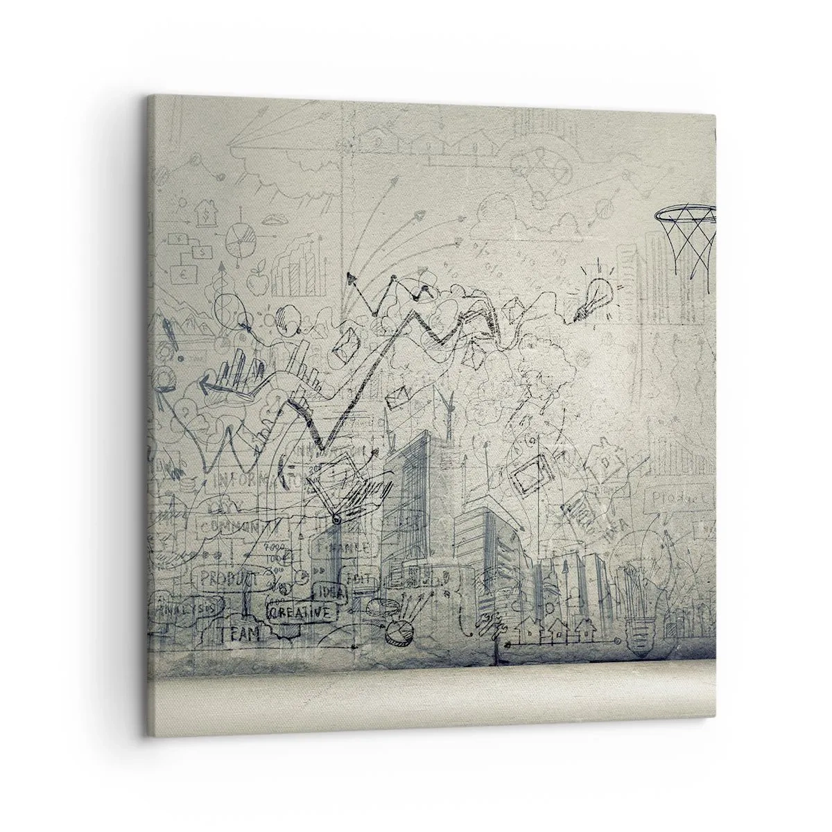Quadro su tela - Stampe su Tela - La mia fantastica vita in città - 50x50 cm