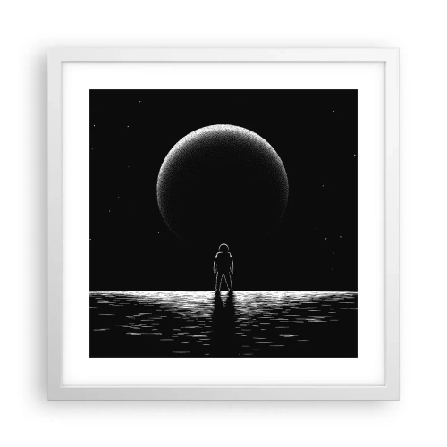 Poster in cornice bianca - Faccia a faccia - 40x40 cm