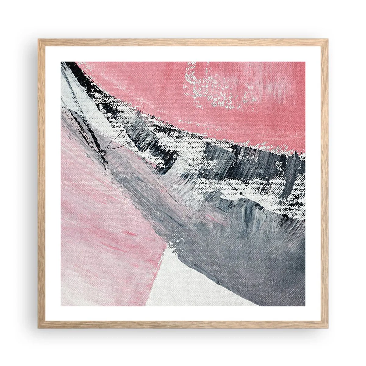 Poster in cornice rovere chiaro - Composizione abbinata - 60x60 cm