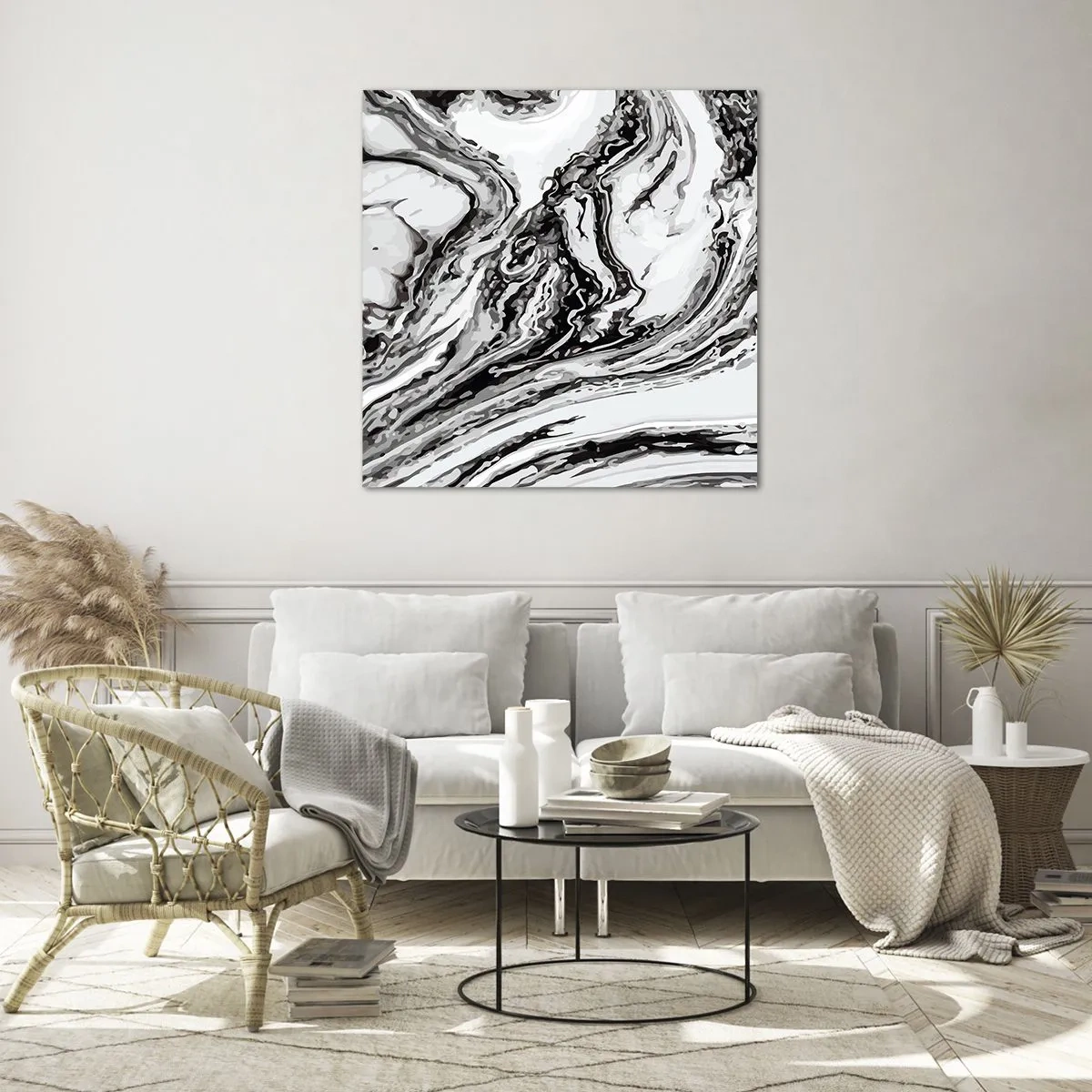 Quadro su vetro - All'inizio vi era il caos - 30x30 cm