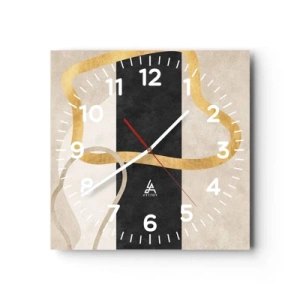 Orologio da parete - Orologio in Vetro - Forme intrecciate - 40x40 cm