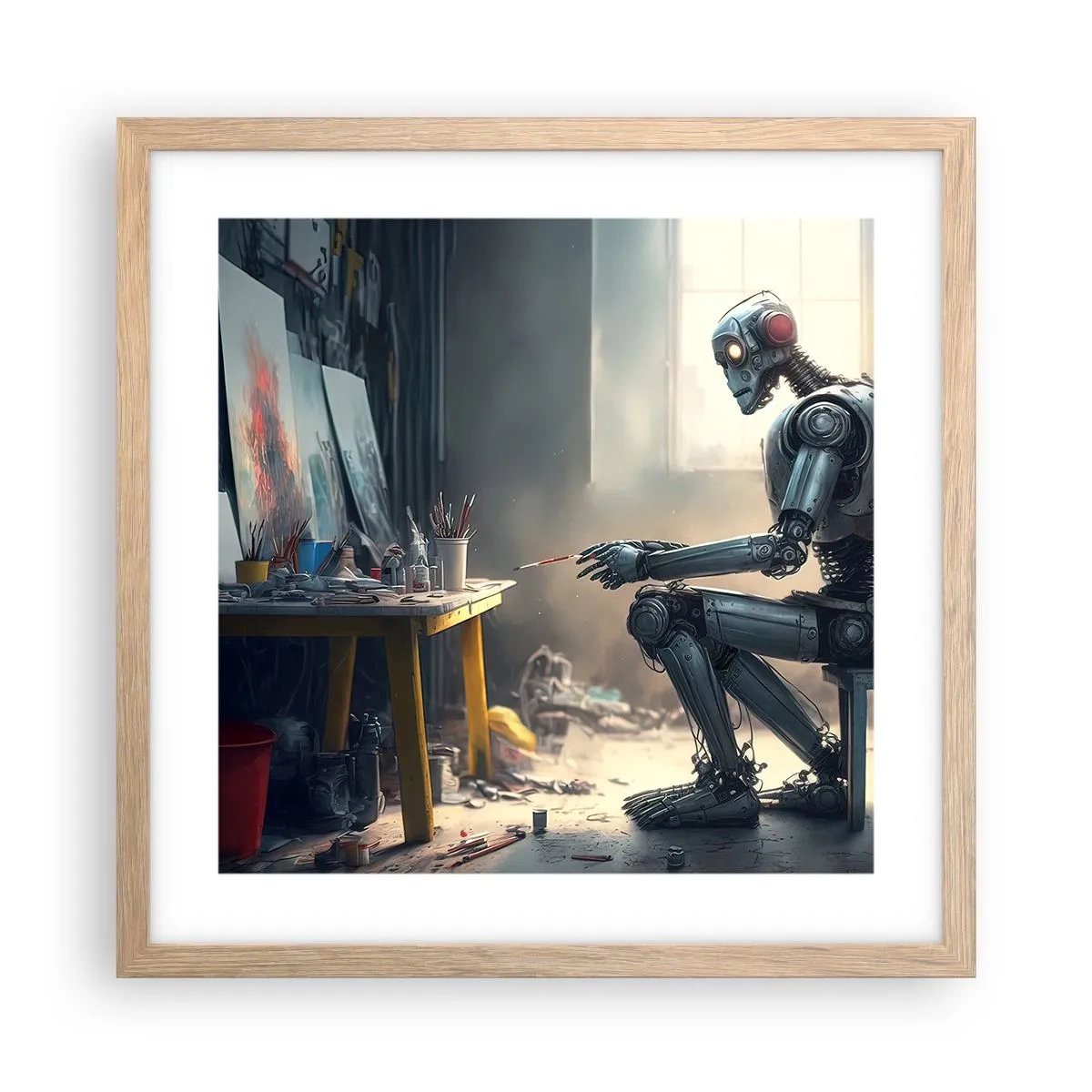 Poster in cornice rovere chiaro - Atto creativo - 40x40 cm