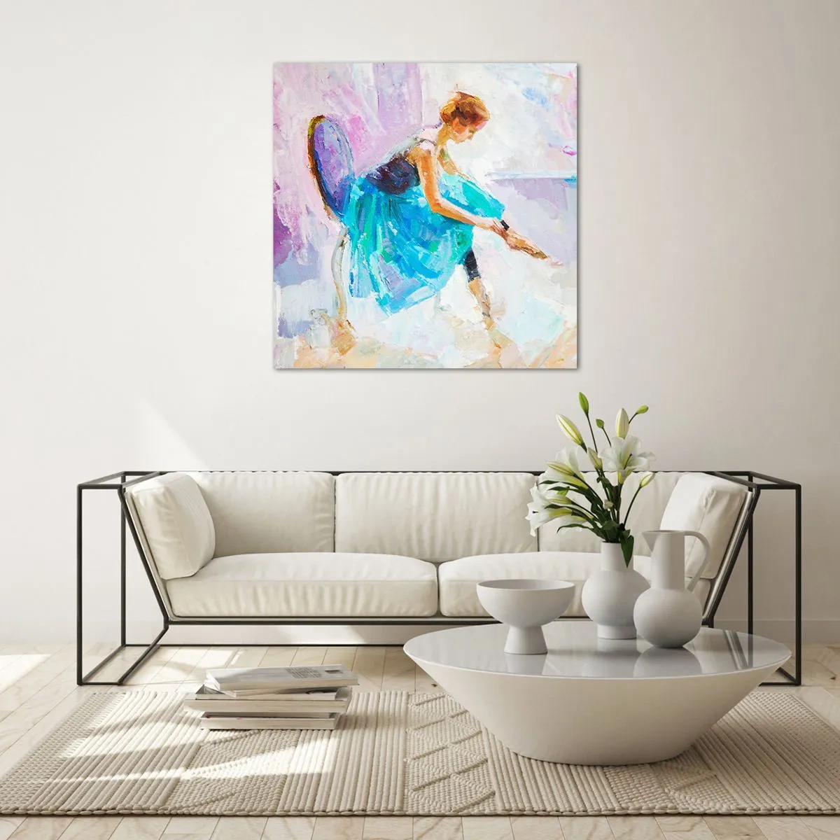 Quadro su vetro - Grazia ineffabile, fascino sottile - 40x40 cm