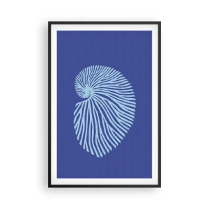 Poster in cornice nera - La nascita della conchiglia - 61x91 cm